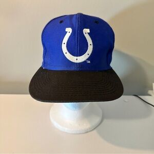 LOGO 7 Indianapolis Colts Blue and Black Horseshoe Snapback Hat